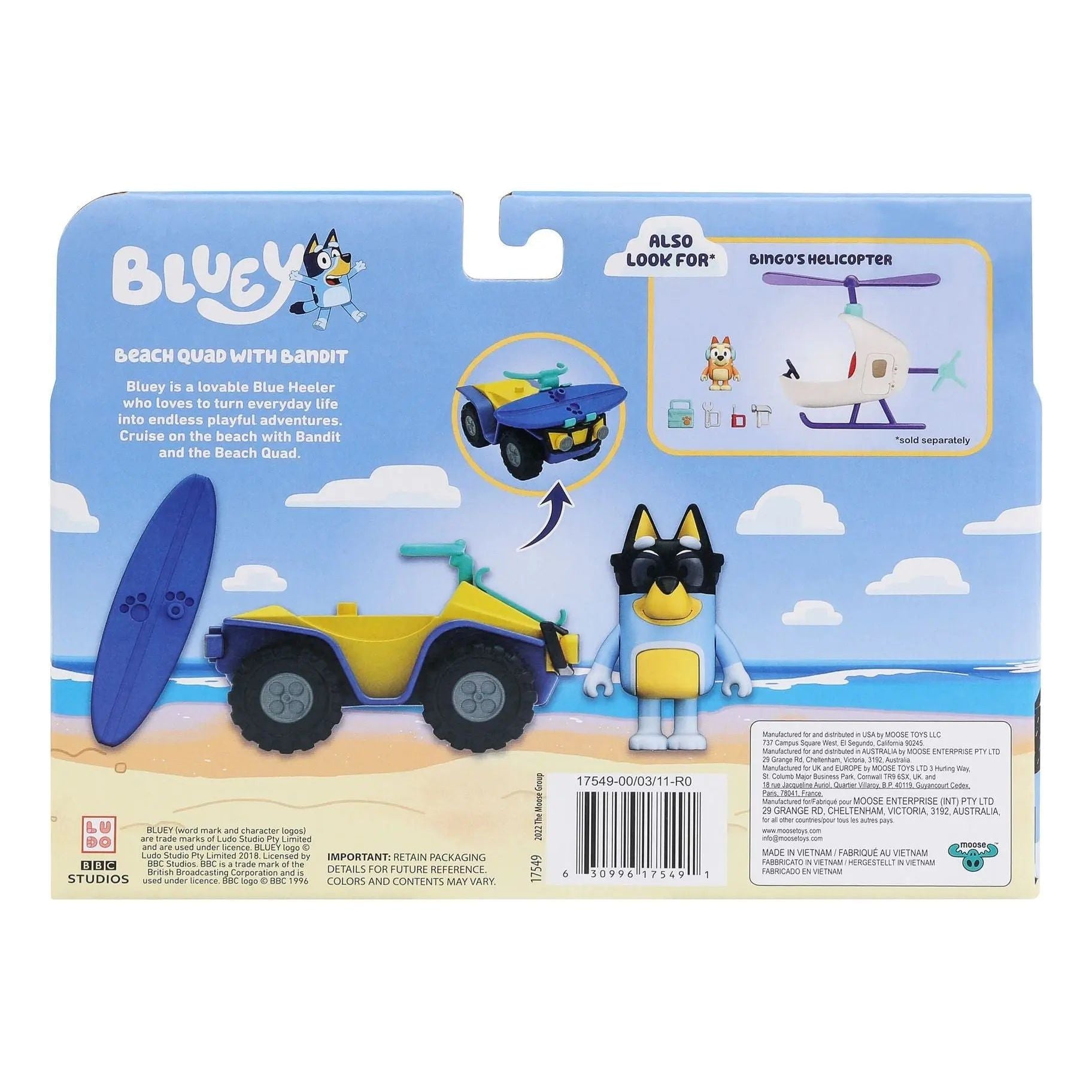 Véhicule Bluey Et Hélicoptère Figure