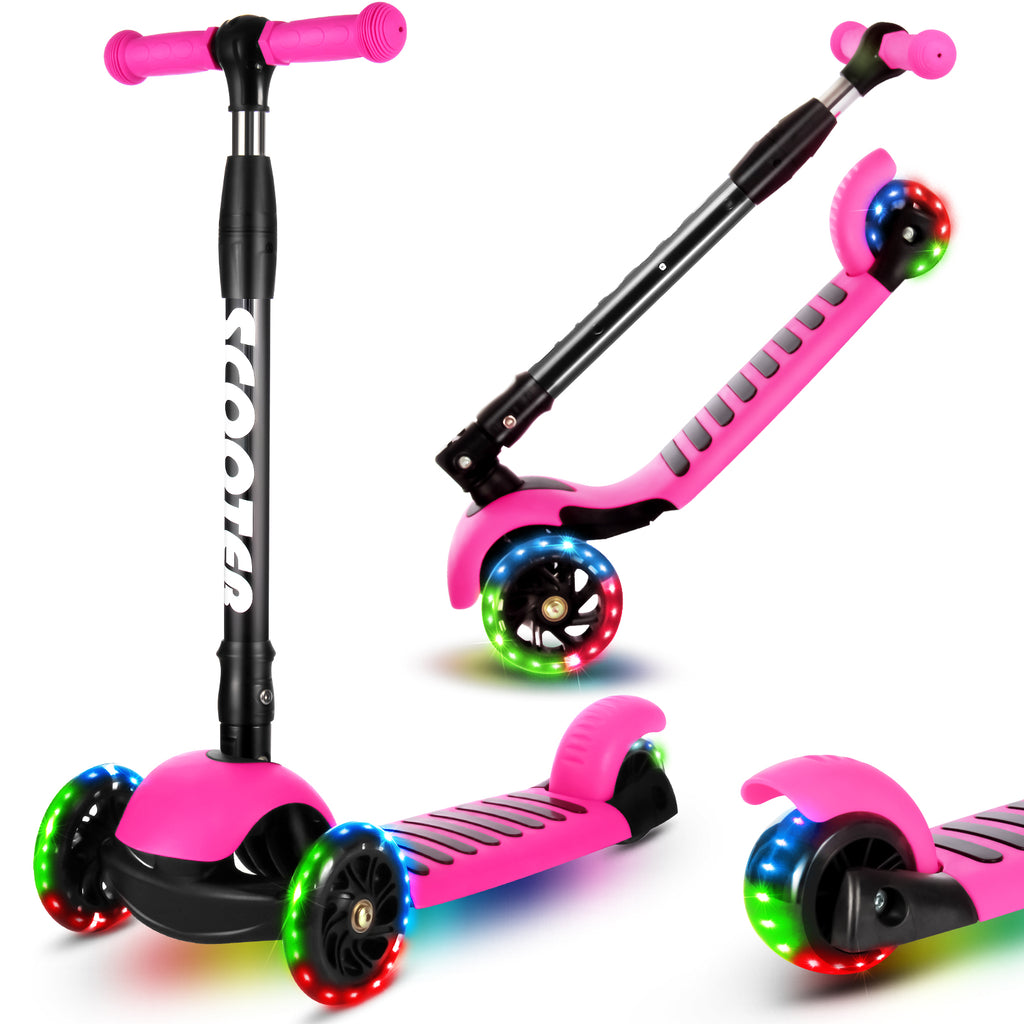 Trottinette Enfants de 2 à 8 Ans Conception Pliable 3 Roues LED 4 Posi –  kinskate