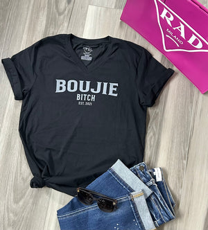 Dark Biotch V-Neck - Boujie & Co. Boutique