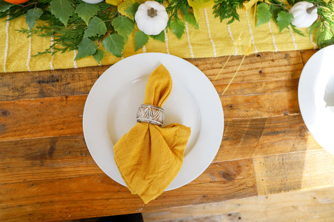 Dark yellow dinner napkins