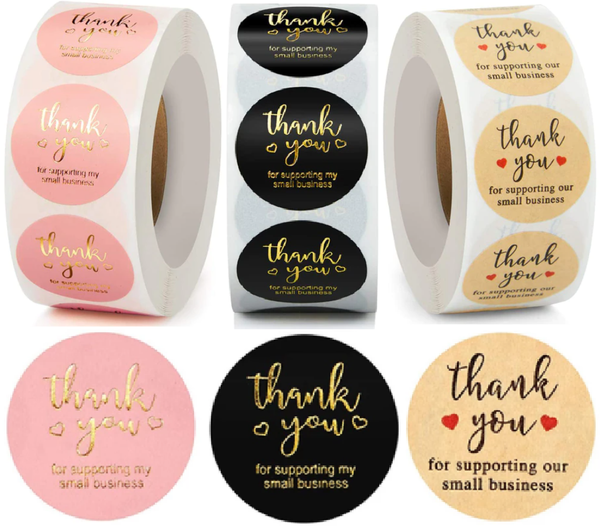 Thank You For Supporting My Small Business Stickers Pink Black Be The Brilliant Bee By Mandy