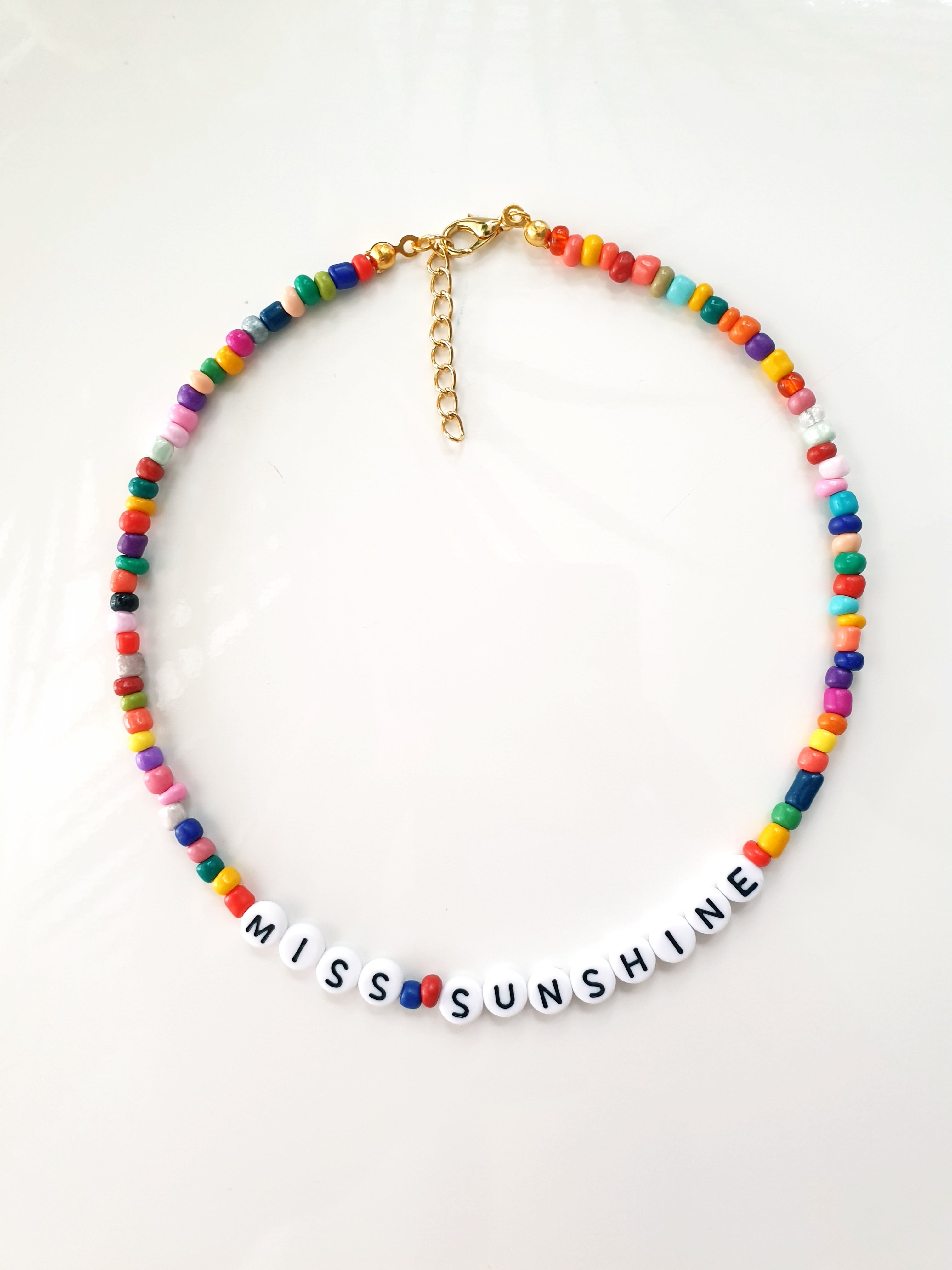 beaded necklace personalised