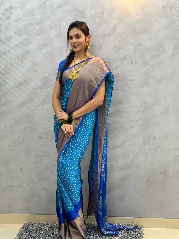 fcity.in - Super Bridel Printed Chiffon Saree / Trendy Refined Sarees