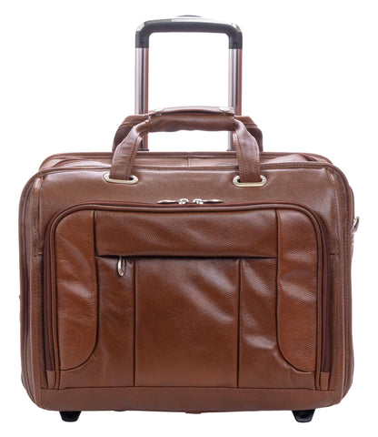 WEST TOWN | 17” Leather Detachable-Wheeled Laptop Case