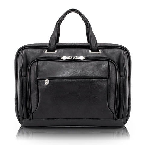 WEST LOOP | 17” Leather Expandable Laptop Briefcase