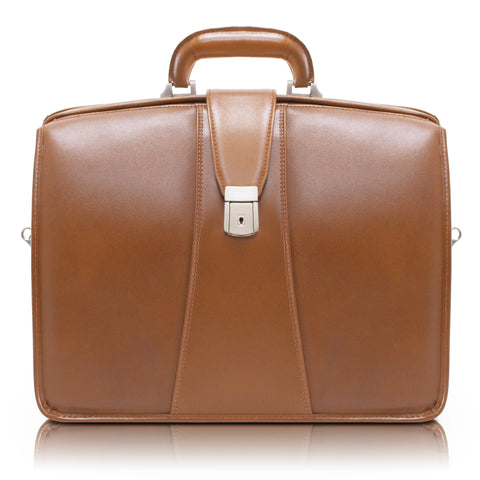 HARRISON | 17" Leather Partners Laptop Briefcase