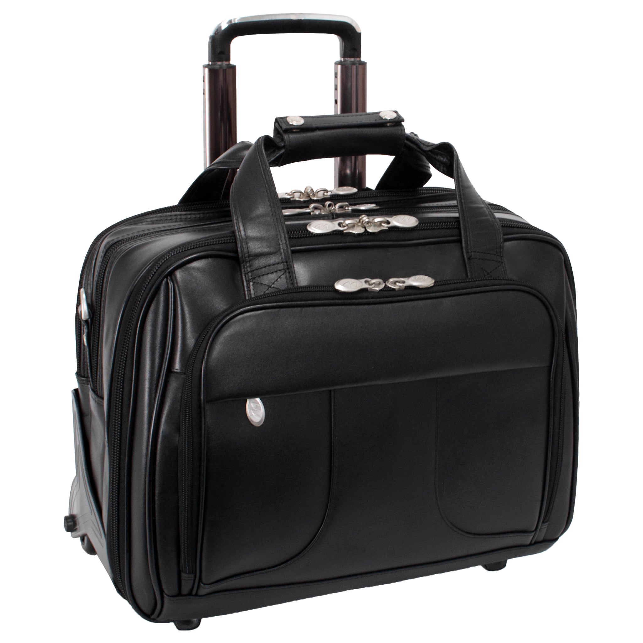 CHICAGO | 17” Leather Detachable-Wheeled Overnight Laptop Case – McKleinUSA