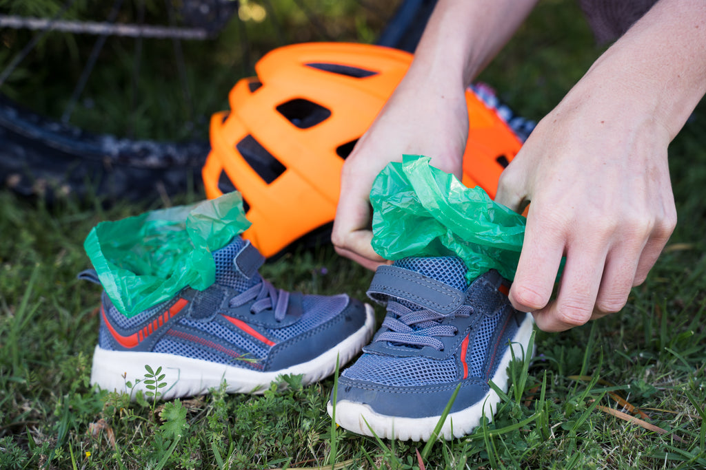 Plastic bag dry shoe hack