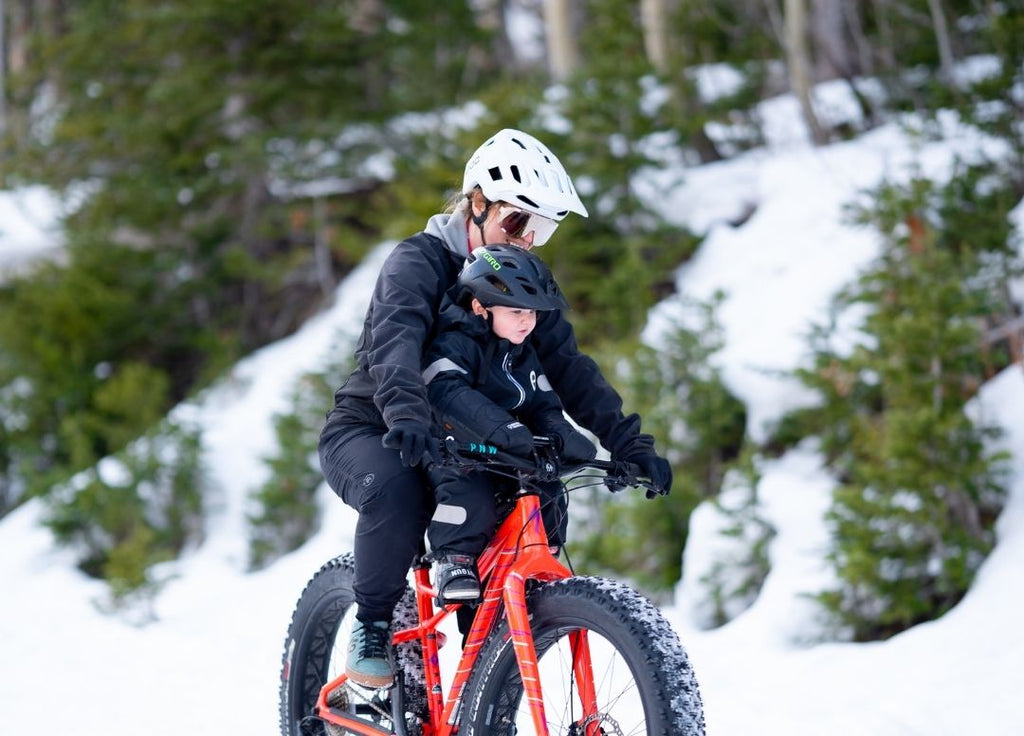 fat biking through the snow in utah 