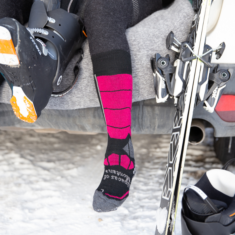 ijzer dynastie Kruis aan Alpaca Wool Ski Socks | Warm, Wicking, Cushioned, Tall, Not Bulky - Alpacas  of Montana