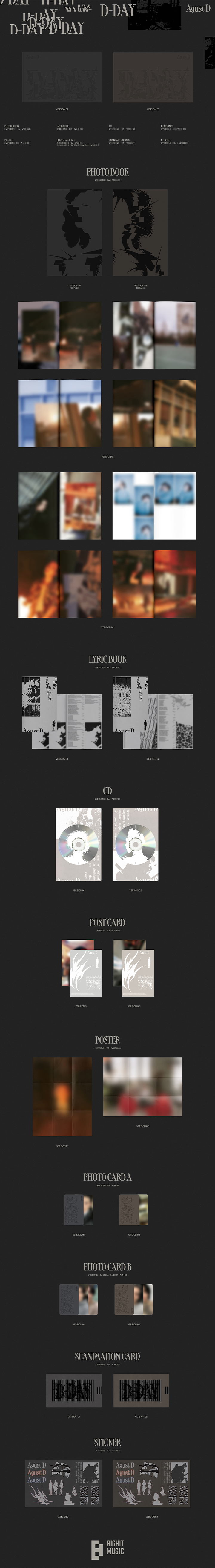 Agust D (BTS) - 1st Solo Album D-DAY (SET Ver.)