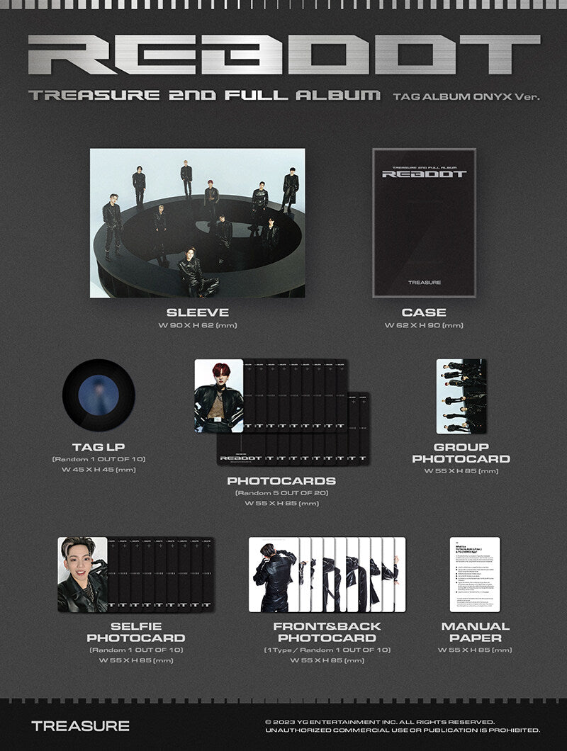 TREASURE - 2nd Full Album REBOOT (YG TAG ALBUM) (Random Ver.)