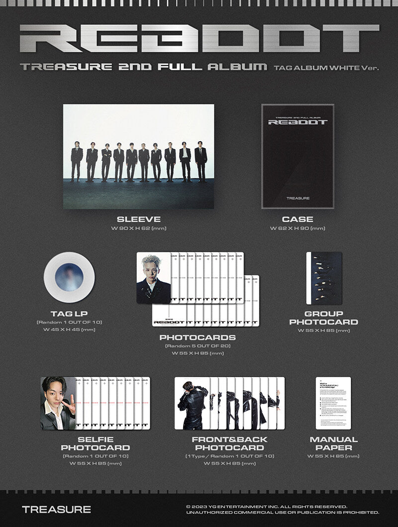 TREASURE - 2nd Full Album REBOOT (YG TAG ALBUM) (Random Ver.)