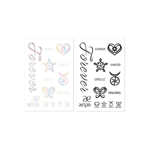 aespa 'Forever' Tattoo Sticker Set Image Source: SM Global Shop