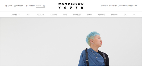 Wandering Youth Website Screenshot