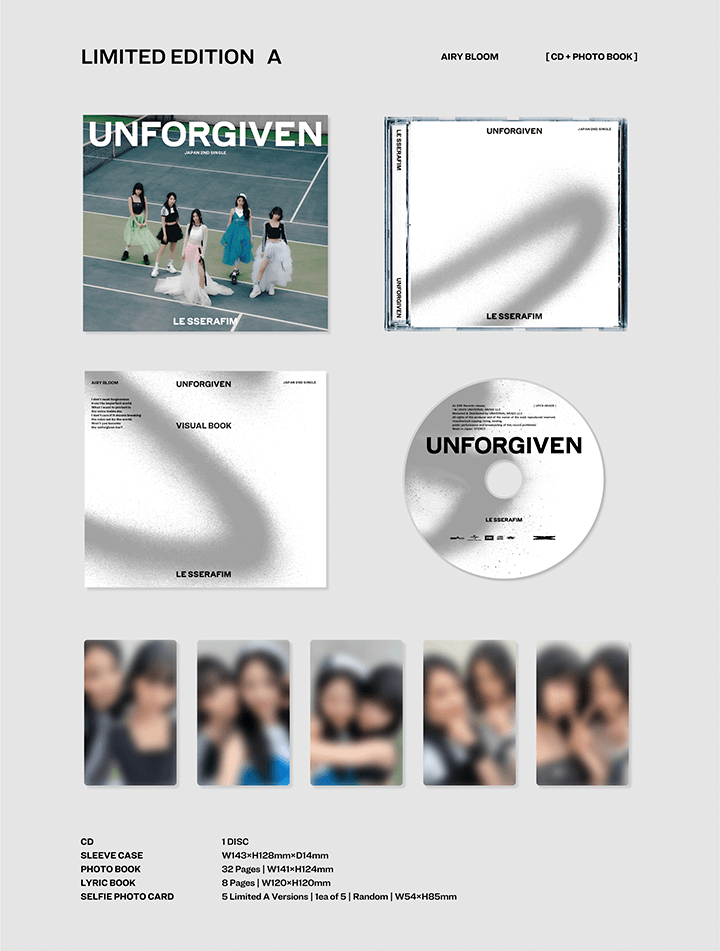 LE SSERAFIM - JAPAN 2nd Single UNFORGIVEN (Limited Edition A)