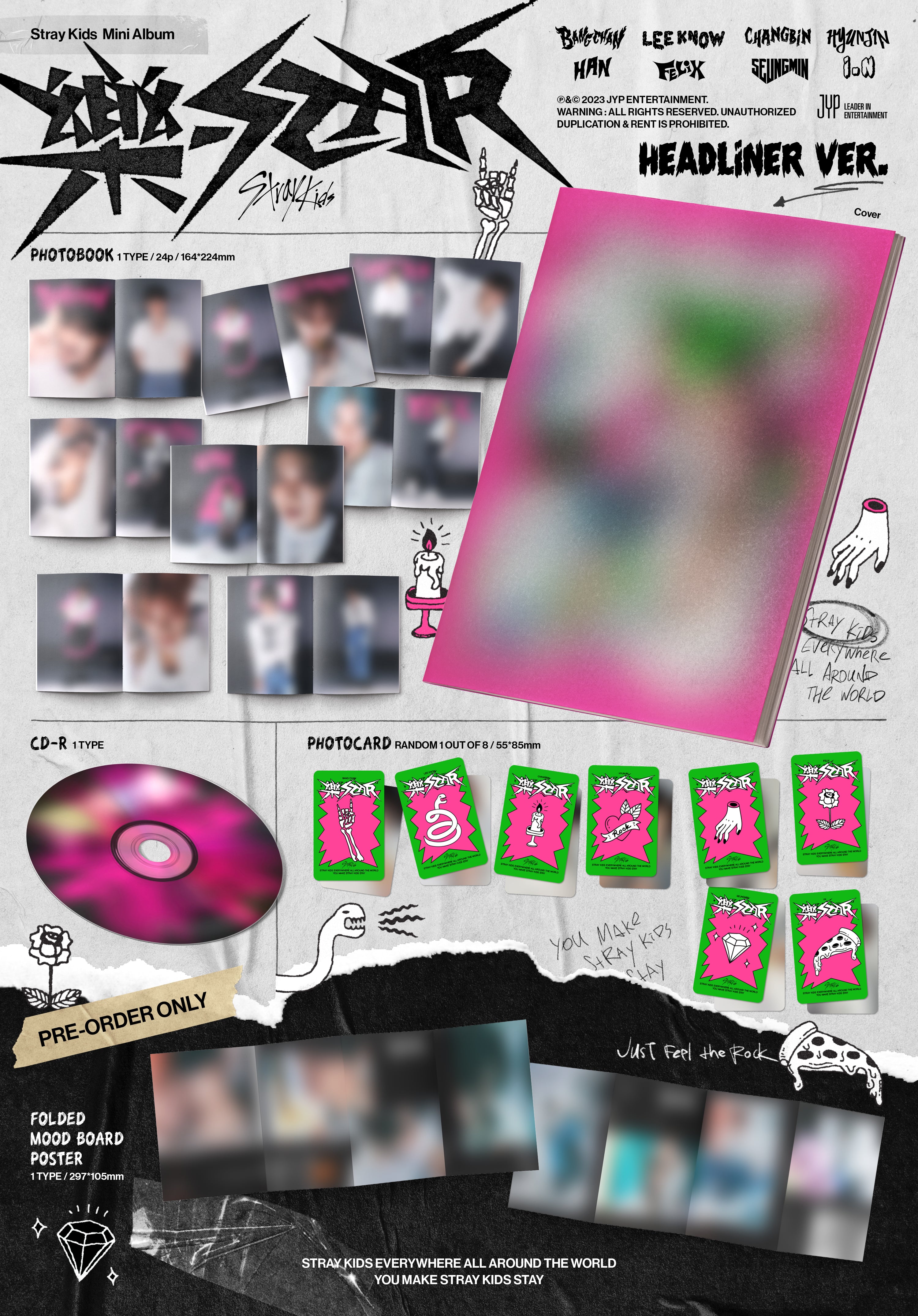 Stray Kids - 8th Mini Album 樂-STAR (HEADLINER VER.)