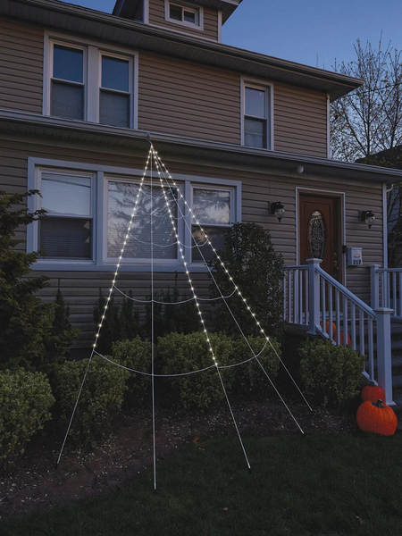 12-Foot Light-Up Spiderweb Halloween Decoration