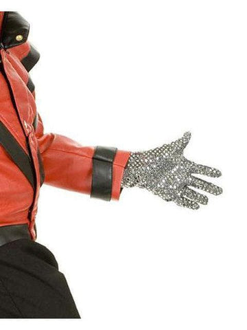 Adult Faux Leather Studded Fingerless Gloves, Black/Silver, One Size,  Wearable Costume Accessory for Halloween