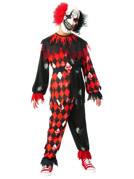 Boys' Black and Red Scary Clown Halloween Costume