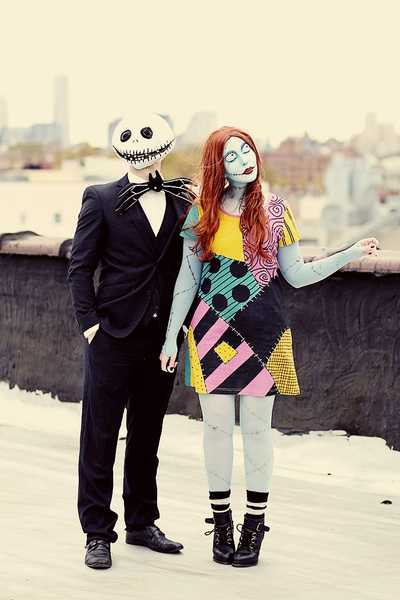 Nightmare Before Christmas Jack Skellington and Sally Couples costume.