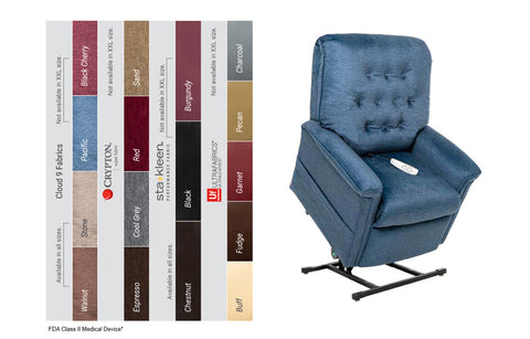 Pride 358 lc heavy duty recliner fabric options