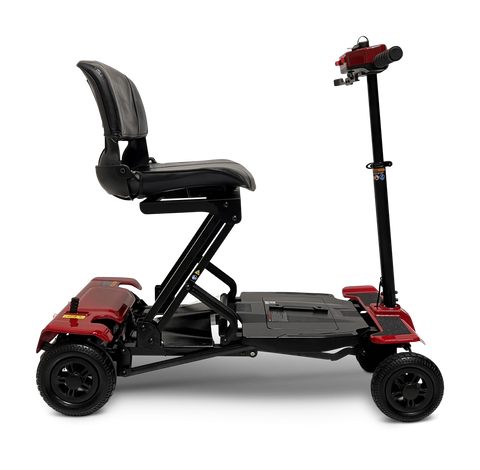 Red Comfygo MS 4000 Auto Folding Mobility Scooter Left View 2