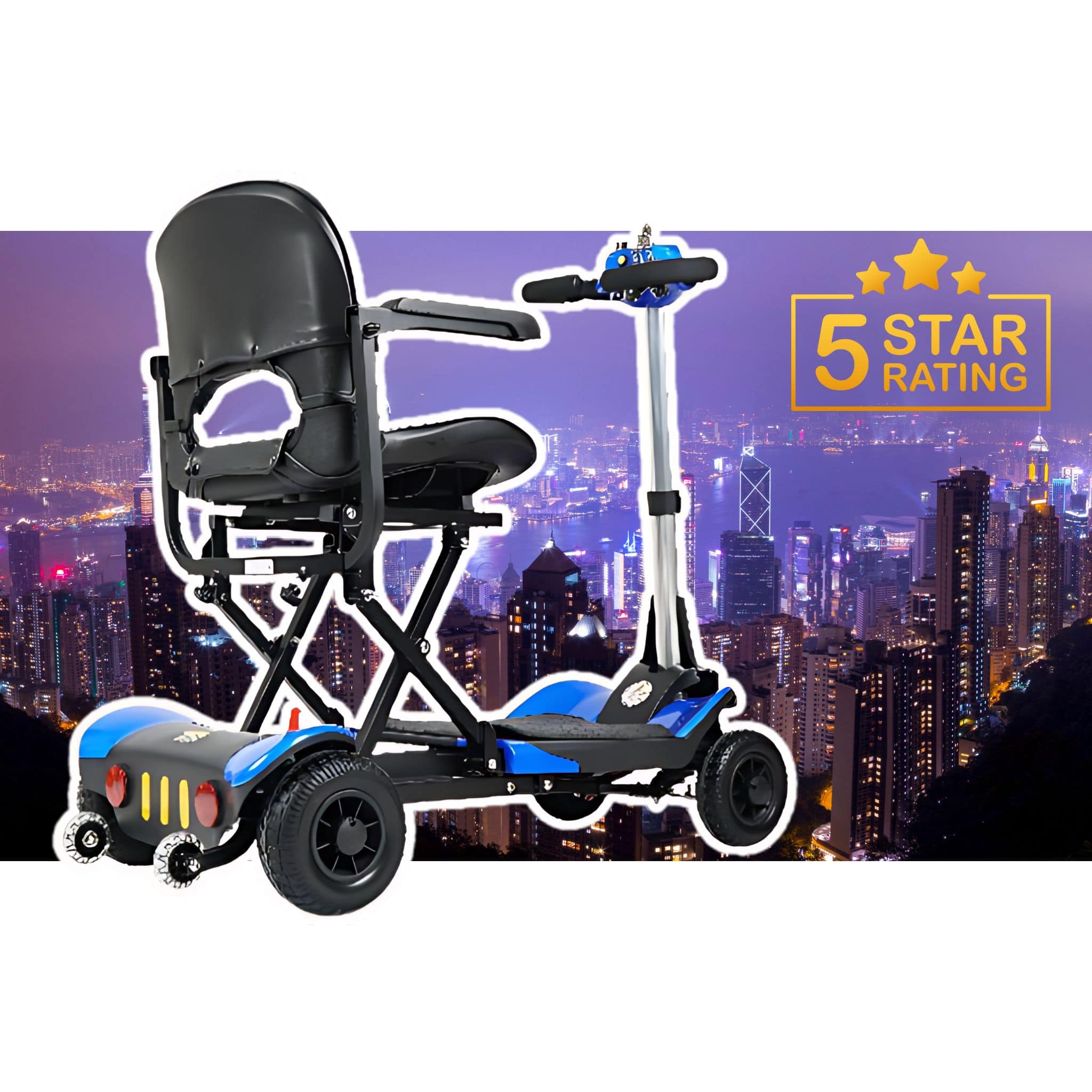 optimus automatic folding 4 wheel mobility scooter