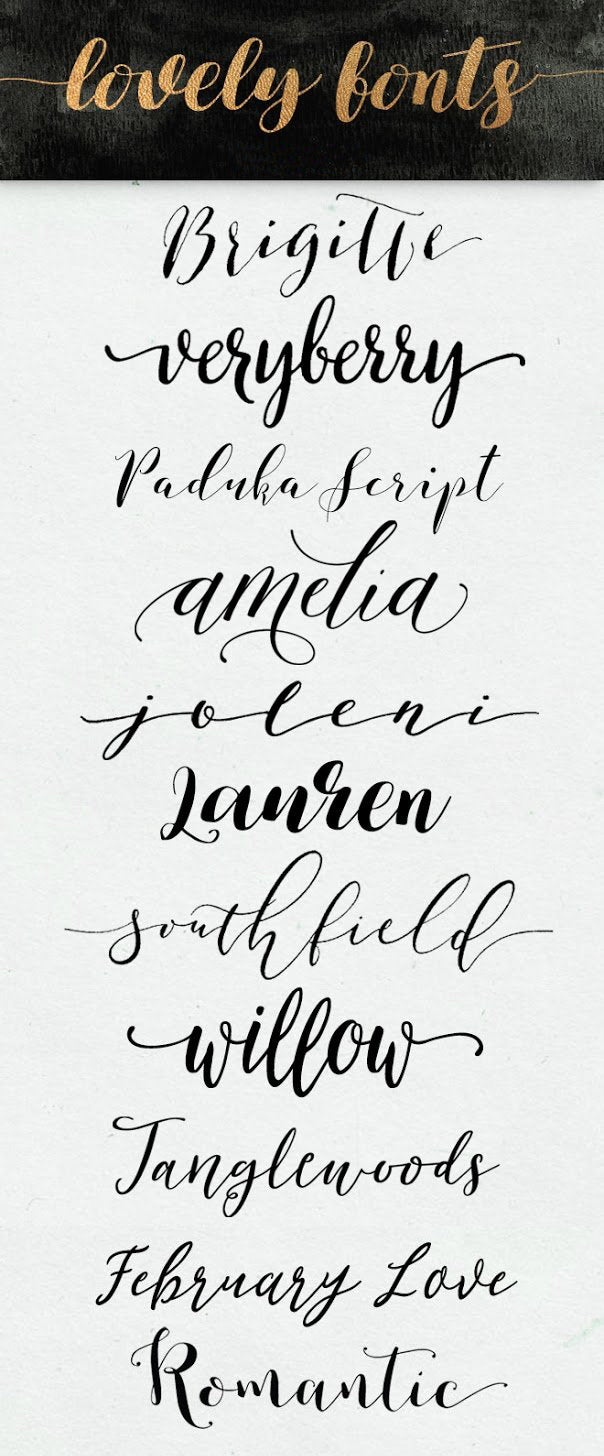 Lovely modern calligraphy fonts some free
