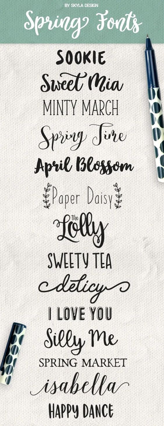 Spring fonts some free for commercial use