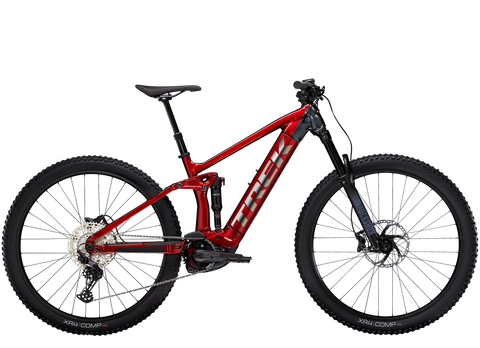 The Trek Rail 5 is a full-suspension electric mountain bike built for ripping the big stuff. It features the same high-end trail tech as our analogue trail bikes, plus a powerful Bosch drive system that's basically like having your own shuttle.