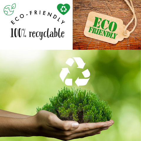 100% recyclable and eco friendly packaging