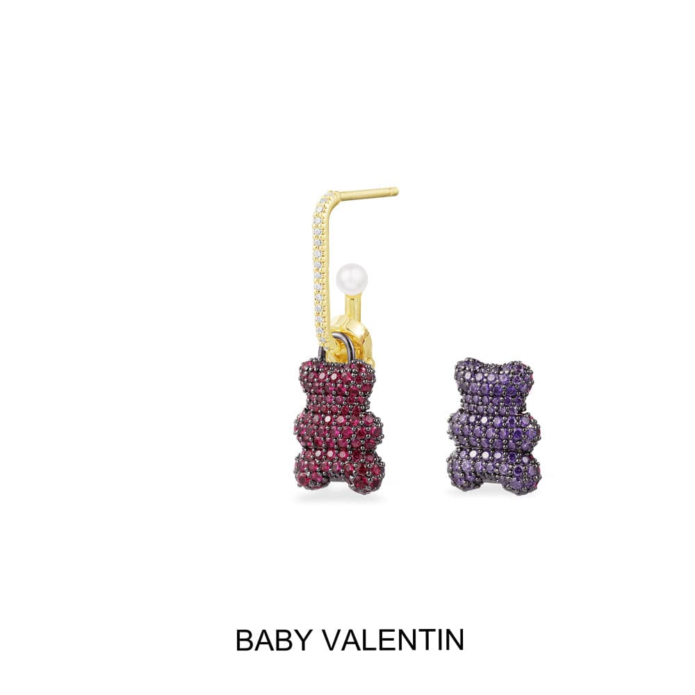 Yakemiyou Bear Lock Umbrella Earrings