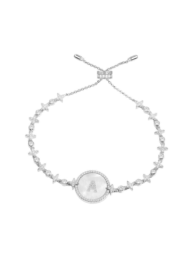 Triple Météorites Adjustable Necklace - White Silver