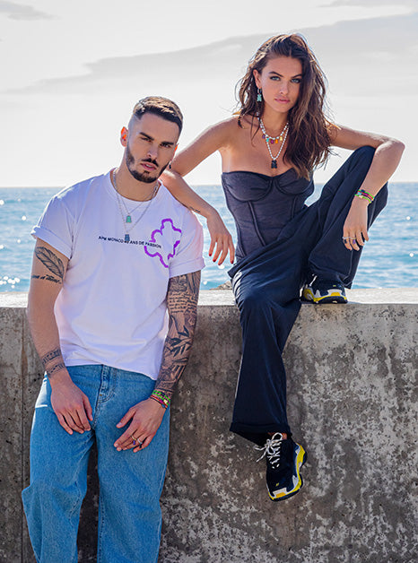 thylaneblondeau and baptiste giabiconi wearing APM Monaco