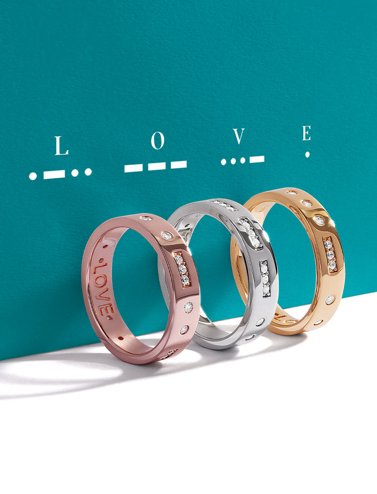  LOVE Morse Code Ring | APM Monaco