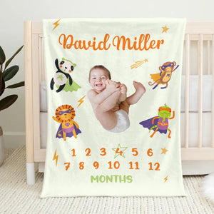 Custom Photo A Cozy Blanket Makes Every Nap A Little Sweeter - Family Personalized Custom Baby Blanket - Gift For Baby Kids, Newborn Baby - Doptika