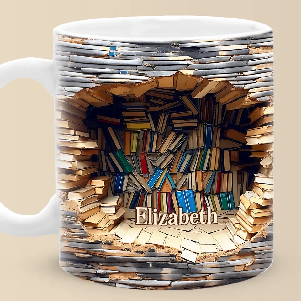 A Book A Day Keeps Reality Away - Personalized Custom Mug - Christmas Gift For Book Lovers