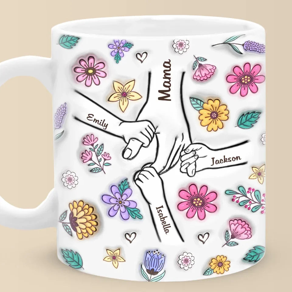 A Mother's Love Knows No Bounds - Family Personalized Custom 3D Inflated Effect Printed Mug - Christmas Gift For Mom, Grandma