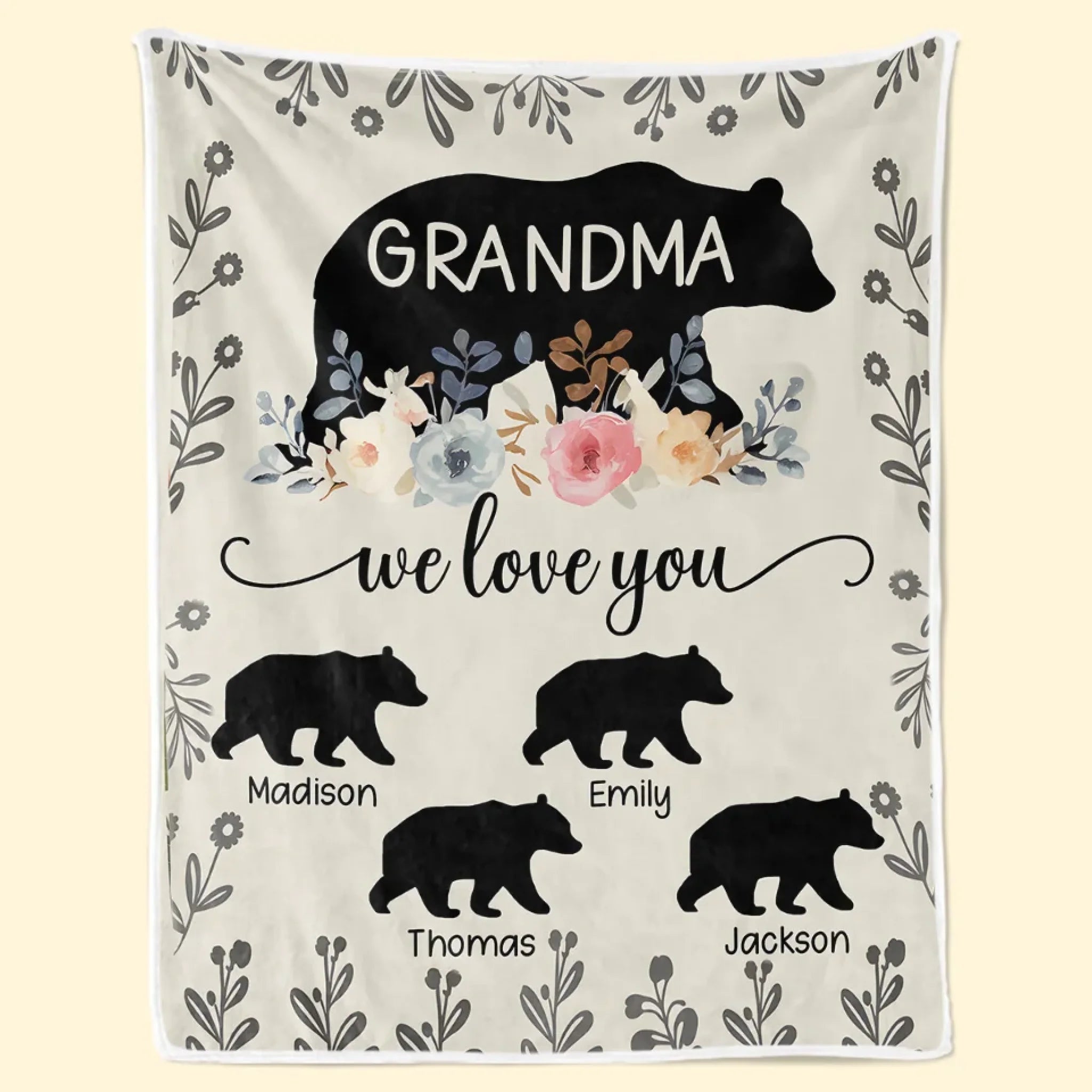 Her Love Is A Garden Of Endless Wonder - Family Personalized Custom Blanket - Gift For Mom, Grandma