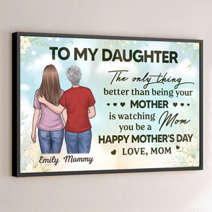 A Love No Words Can Define - Family Personalized Custom Horizontal Poster - Mother's Day, Gift For Mom, Daughter - Doptika