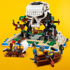 LEGO 31109 Piraten schip, piraten herberg of schedel eiland