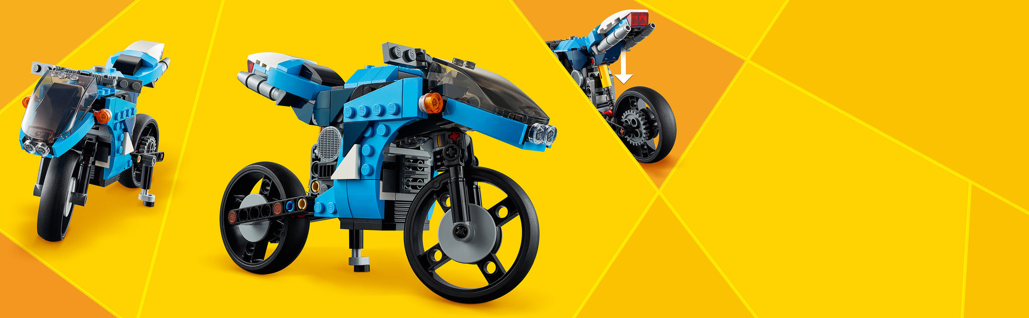 LEGO 31114 Rennmotor, Hoverkije oder klassisches Motorrad
