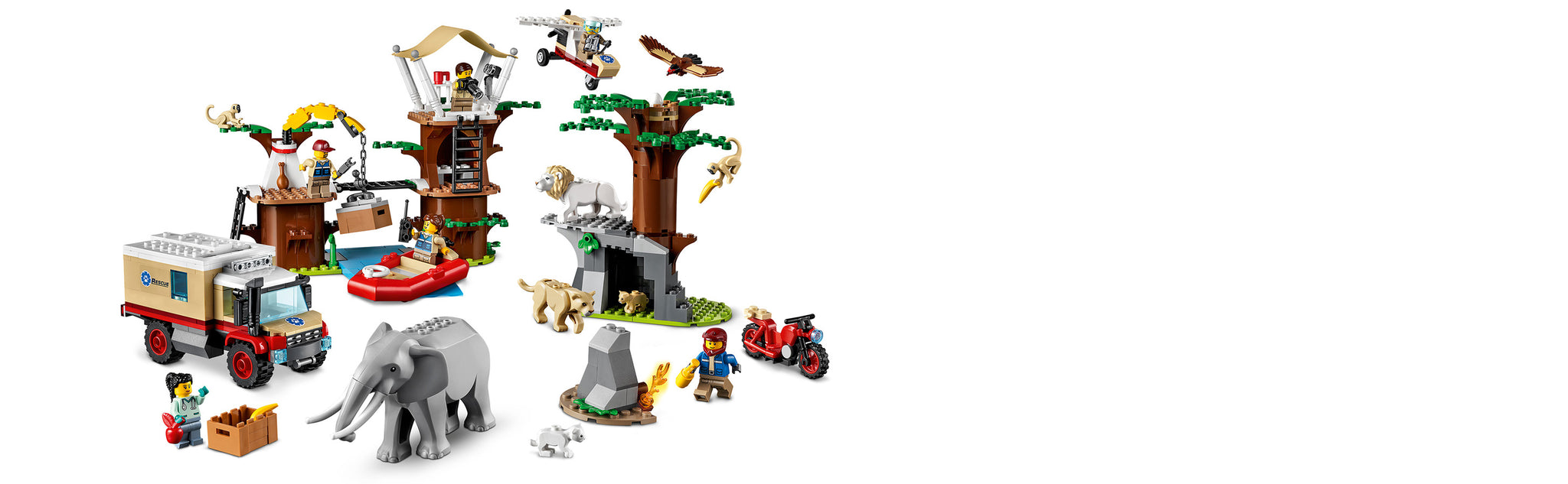 LEGO 60307 Wildlife Redding kamp in de jungle
