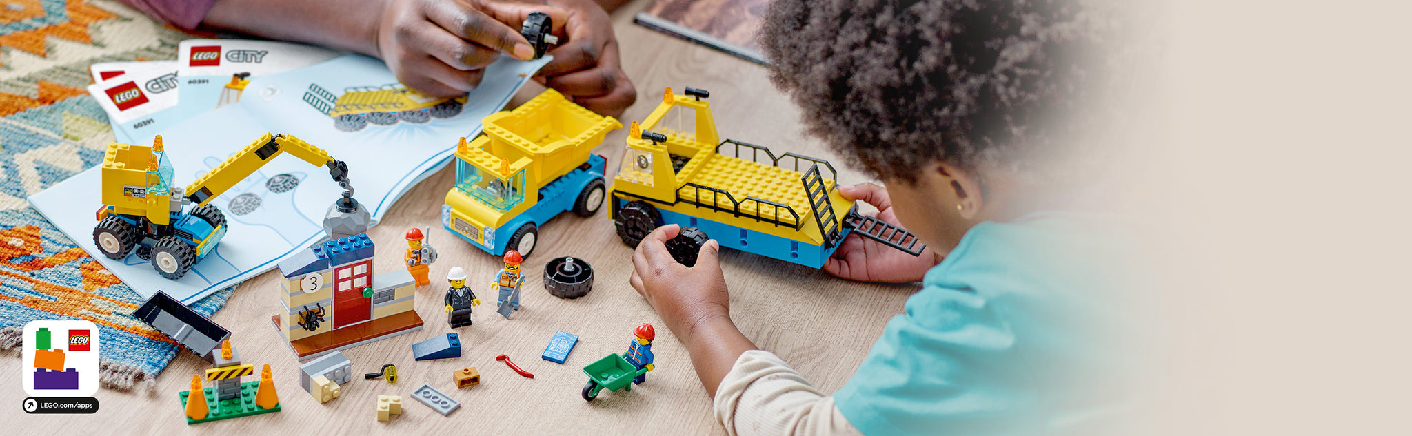 LEGO 60391 Kiepwagen, bouwtruck en sloopkraan