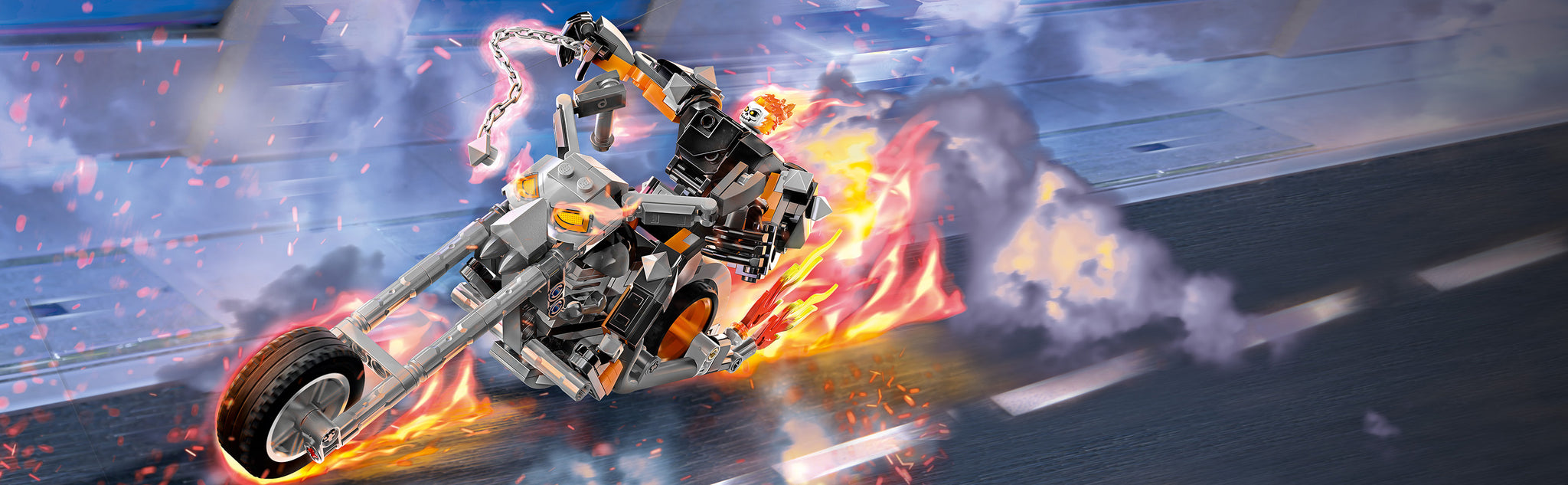 LEGO 76245 Ghost Rider Mech und Motorrad
