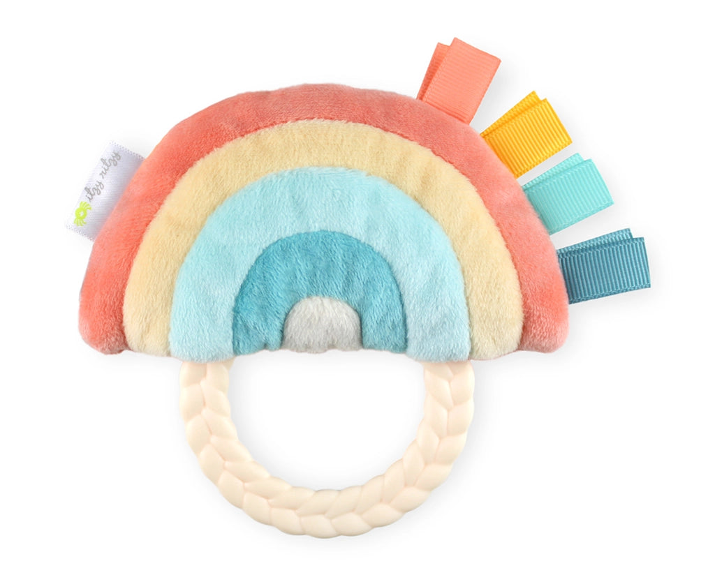 Ritzy Rattle Pal™ Plush Rattle Pal with Teether-Rainbow