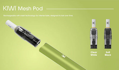 The 2 types of pod included with the Kiwi 1