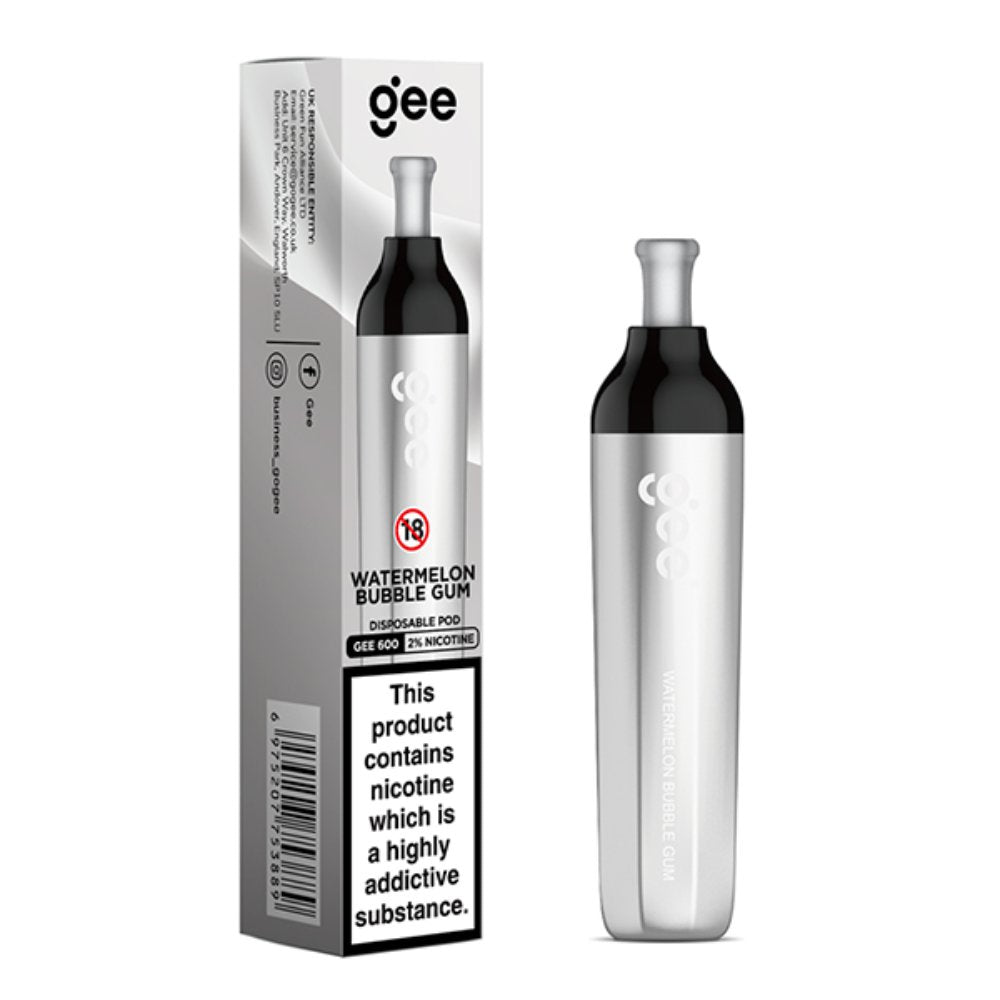 Elf Bar Gee 600 Watermelon Bubblegum Disposable Vape Free Uk Delivery