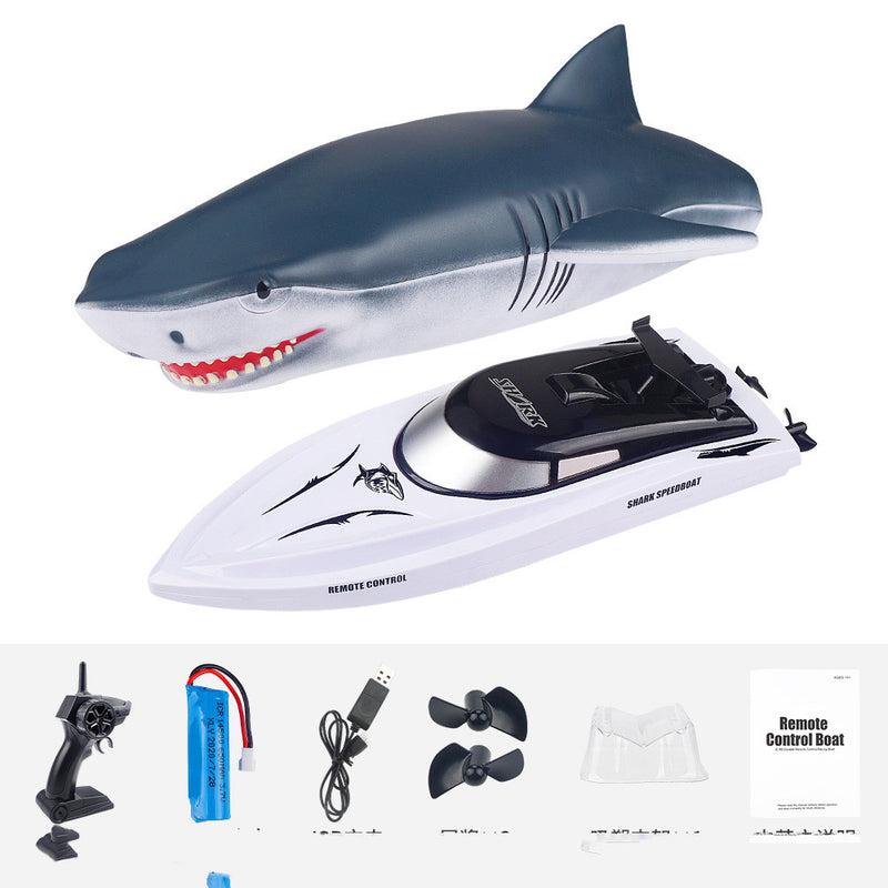 2021 New Electric Shark RC Boat Vehicles Waterproof Swimming Pool Simu